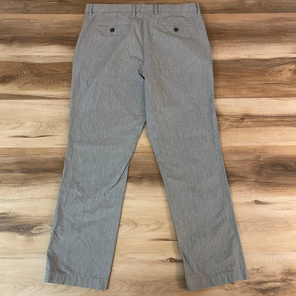 Banana Republic Kentfield Pants Mens 35 x 30 Gray Cotton Blend Casual Straight